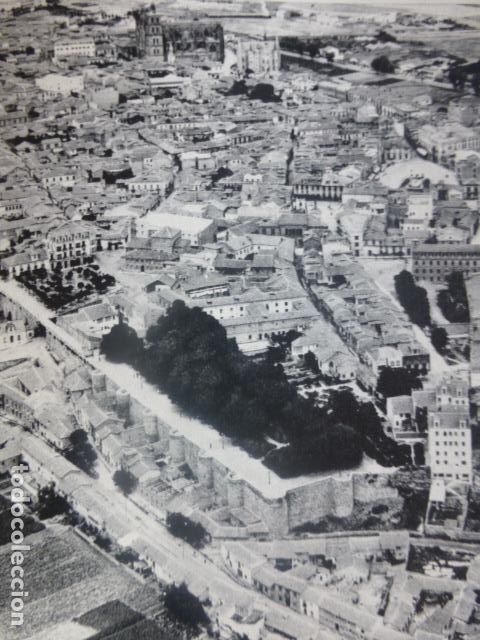 Sammelleidenschaft Papier: ASTORGA LEON VISTA AEREA ANTIGUA LAMINA HUECOGRABADO