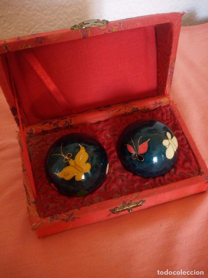 Coleccionismo: BOLAS CHINAS ORIGINALES RELAJANTES CON CAJA ORIGINAL - Foto 3