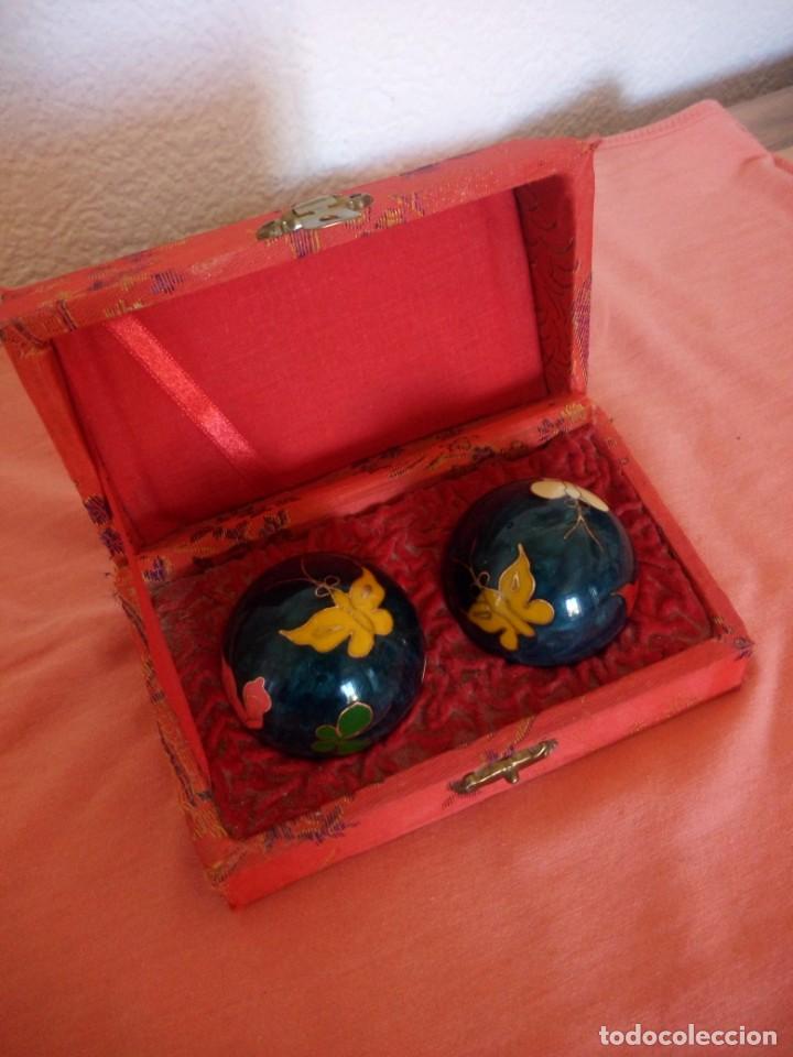 Coleccionismo: BOLAS CHINAS ORIGINALES RELAJANTES CON CAJA ORIGINAL - Foto 6