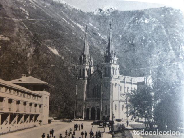 Coleccionismo: COVADONGA ASTURIAS VISTA ANTIGUA LAMINA HUECOGRABADO