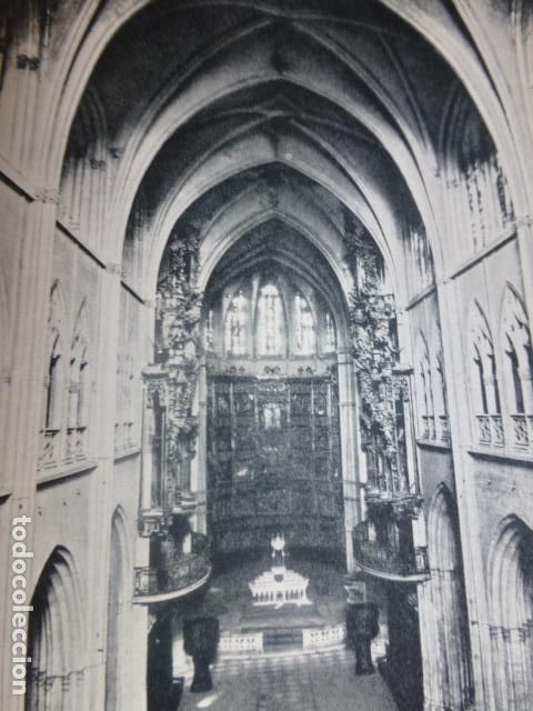 Coleccionismo: OVIEDO ASTURIAS INTERIOR DE LA CATEDRAL ANTIGUA LAMINA HUECOGRABADO