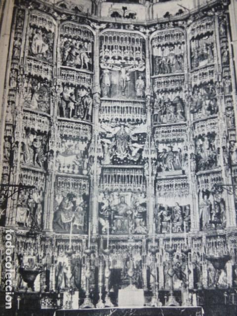 Sammelleidenschaft Papier: OVIEDO ASTURIAS RETABLO DE LA CATEDRAL ANTIGUA LAMINA HUECOGRABADO