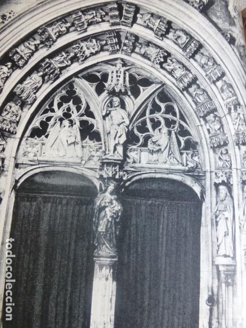 Coleccionismo: OVIEDO ASTURIAS DETALLE DE LA CATEDRAL ANTIGUA LAMINA HUECOGRABADO