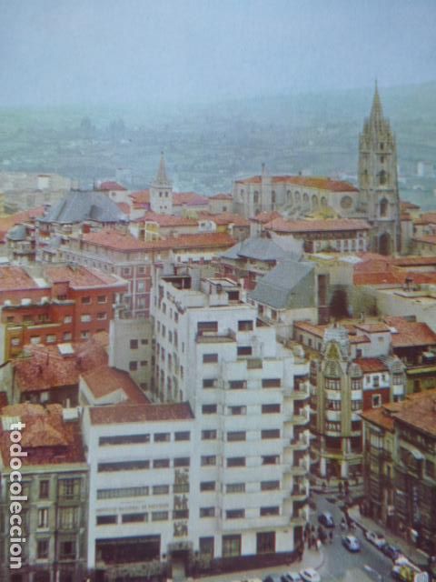 Colecionismo: OVIEDO ASTURIAS VISTA DE LA CIUDAD ANTIGUA LAMINA HUECOGRABADO