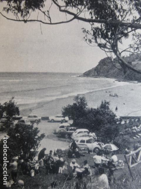 Coleccionismo: COLUNGA ASTURIAS PLAYA DE LA GRIEGA ANTIGUA LAMINA HUECOGRABADO