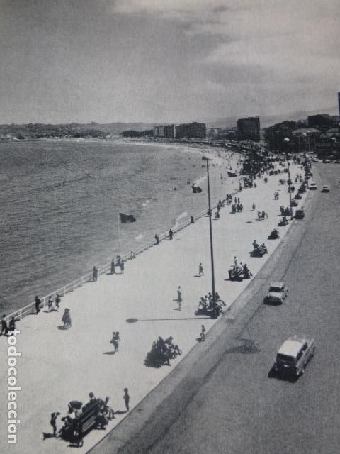 Colecionismo: GIJON ASTURIAS AVENIDA DE RUFO RENDUELES ANTIGUA LAMINA HUECOGRABADO