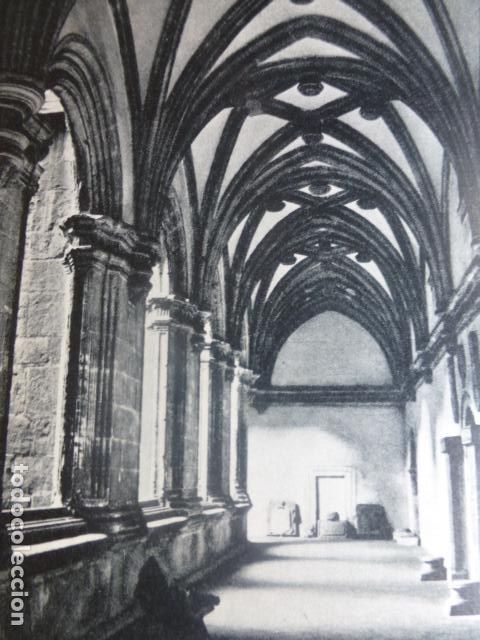 Sammelleidenschaft Papier: OVIEDO ASTURIAS MONASTERIO DE SAN VICENTE CLAUSTRO ANTIGUA LAMINA HUECOGRABADO