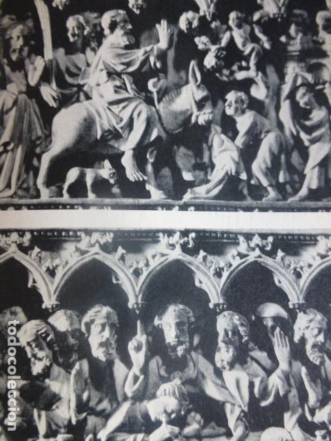 Coleccionismo: OVIEDO ASTURIAS CAMARA SANTA DETALLE ANTIGUA LAMINA HUECOGRABADO
