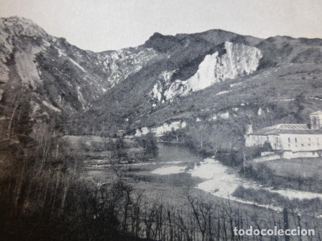 Colecionismo: CANGAS DE ONIS ASTURIAS MONASTERIO DE SAN PEDRO DE VILLANUEVA ANTIGUA LAMINA HUECOGRABADO