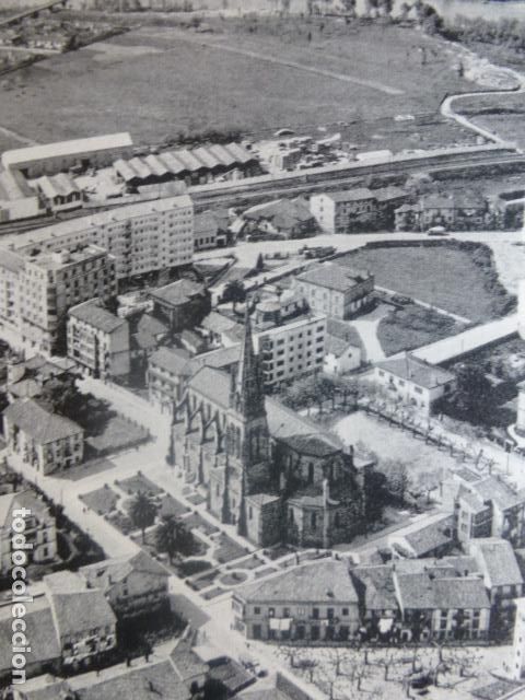 Colecionismo: TORRELAVEGA CANTABRIA VISTA AEREA ANTIGUA LAMINA HUECOGRABADO