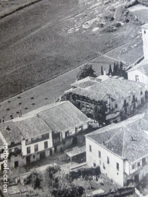 Colecionismo: SANTILLANA DEL MAR CANTABRIA VISTA AEREA ANTIGUA LAMINA HUECOGRABADO