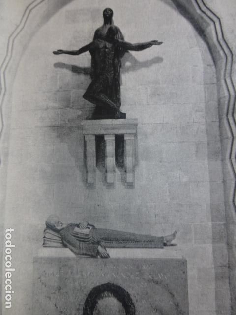 Colecionismo: SANTANDER CANTABRIA CATEDRAL SEPULCRO DE MENENDEZ PELAYO ANTIGUA LAMINA HUECOGRABADO