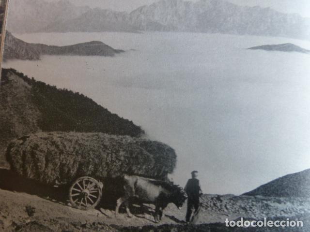 Collezionismo: LIEBANA CANTABRIA MAR DE NIEBLA ANTIGUA LAMINA HUECOGRABADO