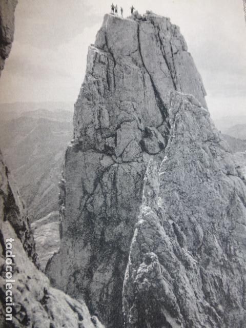 Colecionismo: LIEBANA CANTABRIA PICOS DE EUROPA AGUJA DE LA CANALONA ANTIGUA LAMINA HUECOGRABADO