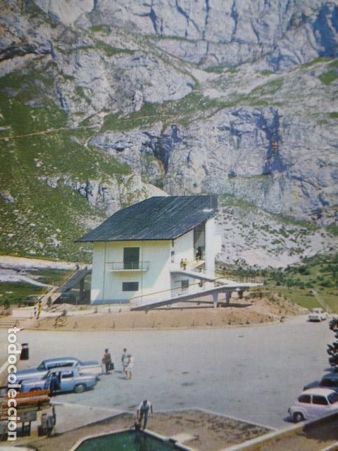 Coleccionismo: PICOS DE EUROPA CANTABRIA TELEFERICO DE FUENTE D&Eacute; ANTIGUA LAMINA HUECOGRABADO