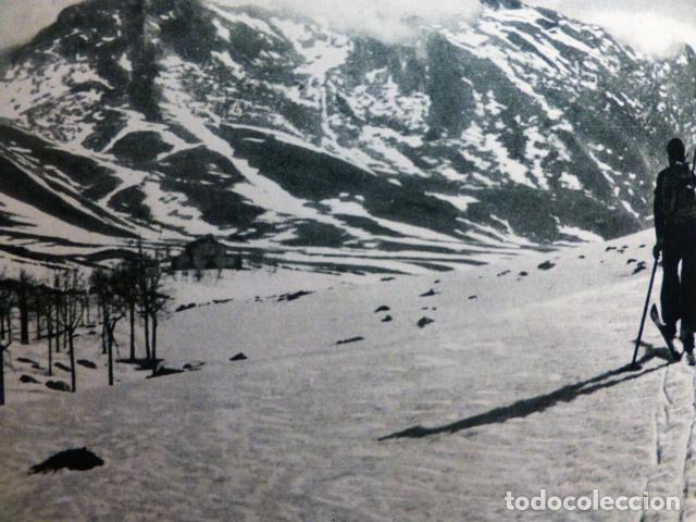 Coleccionismo: AITZGORRI GUIPUZCOA NEVADO ANTIGUA LAMINA HUECOGRABADO