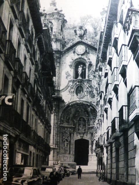 Coleccionismo: SAN SEBASTIAN GUIPUZCOA IGLESIA DE LA VIRGEN DEL CORO ANTIGUA LAMINA HUECOGRABADO