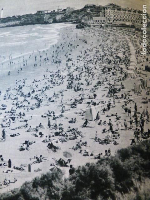 Collezionismo: BIARRITZ PAIS VASCO FRANCES PLAYA ANTIGUA LAMINA HUECOGRABADO