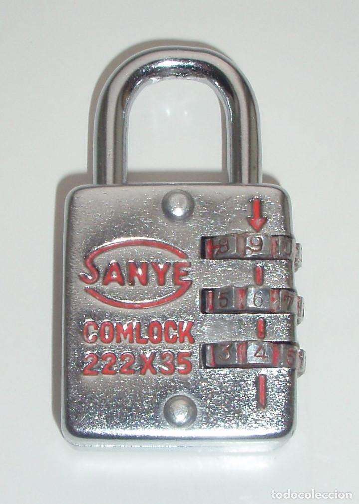 Colecionismo: CANDADO DE COMBINACI&Oacute;N. MARCA SANYE. COMLOCK 222 X 35. *UNOS 40 A&Ntilde;OS, POCO USO, CASI NUEVO.