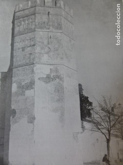 Collectionnisme: JEREZ DE LA FRONTERA CADIZ TORRE DE LA ALCAZABA ANTIGUA LAMINA HUECOGRABADO A&Ntilde;OS 40