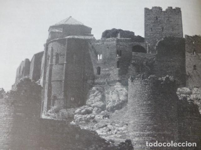 Collectionnisme: LOARRE HUESCA CASTILLO ANTIGUA LAMINA HUECOGRABADO A&Ntilde;OS 40