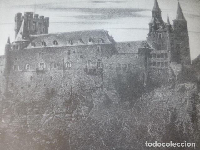 Coleccionismo: SEGOVIA EL ALCAZAR ANTIGUA LAMINA HUECOGRABADO A&Ntilde;OS 40