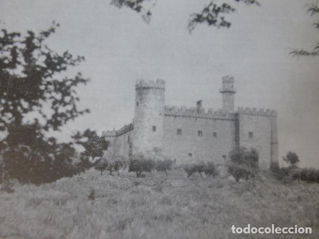 Colecionismo: HERGUIJUELA CACERES CASTILLO ANTIGUA LAMINA HUECOGRABADO A&Ntilde;OS 40