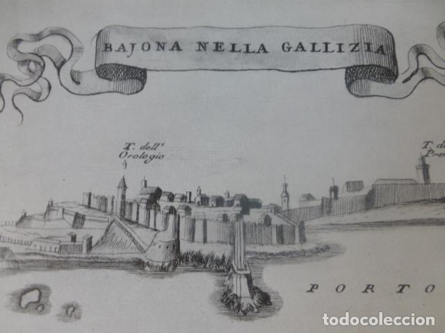 Coleccionismo: BAYONA PONTEVEDRA VISTA ANTIGUA LAMINA HUECOGRABADO A&Ntilde;OS 40U