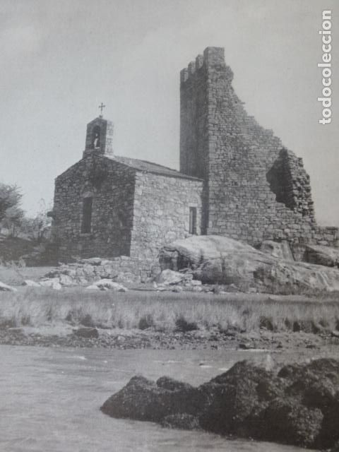 Collectionnisme: TORRES DEL OESTE PONTEVEDRA CASTILLO ANTIGUA LAMINA HUECOGRABADO A&Ntilde;OS 40U