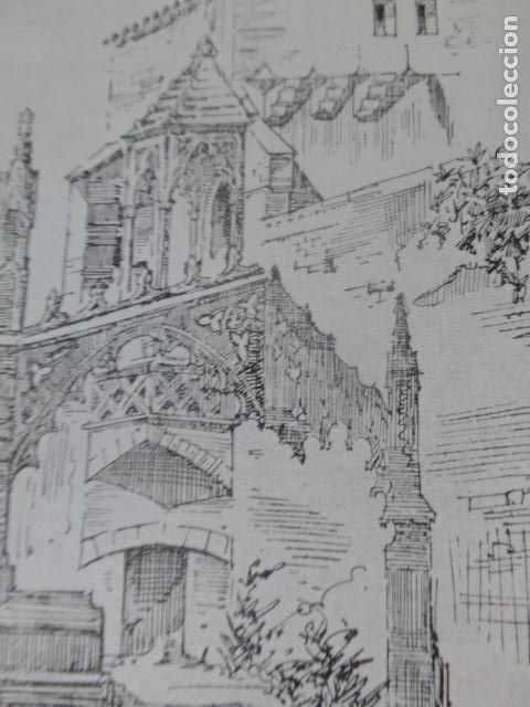 Collectionnisme: TAFALLA NAVARRA CASTILLO ANTIGUA LAMINA HUECOGRABADO A&Ntilde;OS 40U