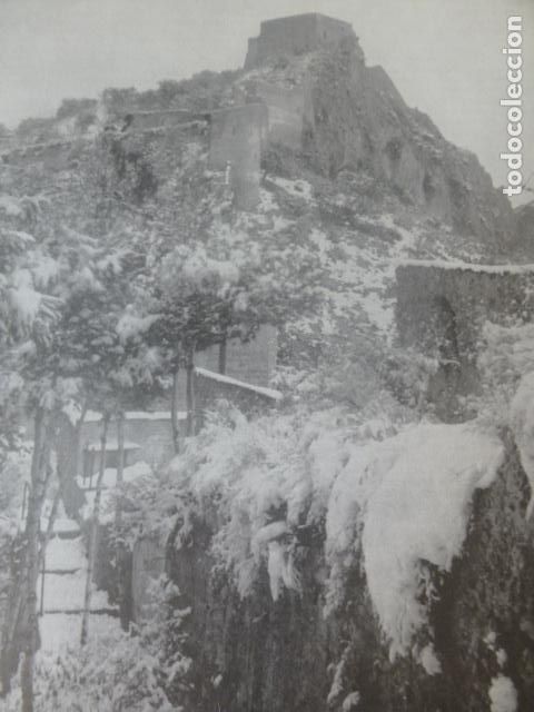 Collectionnisme: JATIVA VALENCIA CASTILLO ANTIGUA LAMINA HUECOGRABADO A&Ntilde;OS 40U