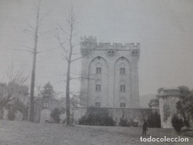 Collectionnisme: ARTEAGA VIZCAYA CASTILLO ANTIGUA LAMINA HUECOGRABADO A&Ntilde;OS 40U