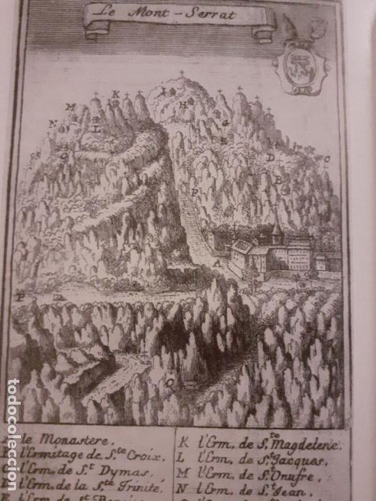 Coleccionismo: MONTSERRAT BARCELONA VISTA ANTIGUA LAMINA HUECOGRABADO A&Ntilde;OS 40U