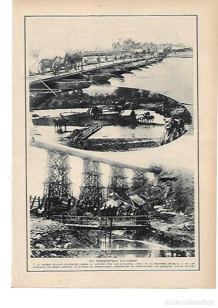 Collezionismo: A&Ntilde;O 1915 RECORTE PRENSA GUERRA INFRAESTRUCTURA ALEMANES CONSTRUCCION PUENTES FERROCARRIL