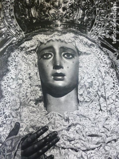 Coleccionismo: SEVILLA SEMANA SANTA VIRGEN DE MONTSERRAT ANTIGUA LAMINA HUECOGRABADO 26 X 31 CMTS