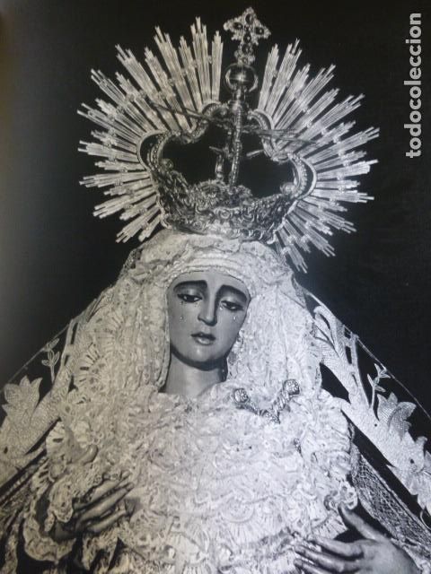 Coleccionismo: SEVILLA SEMANA SANTA VIRGEN DEL MAYOR DOLOR ANTIGUA LAMINA HUECOGRABADO 26 X 31 CMTS