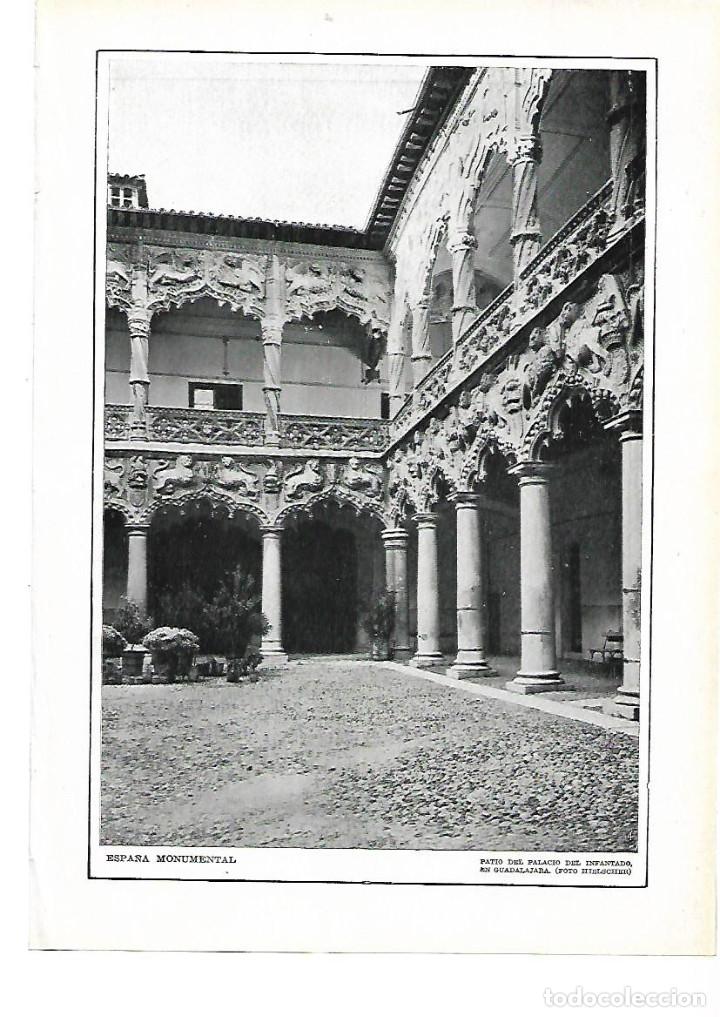 Collezionismo: A&Ntilde;O 1915 RECORTE PRENSA GUADALAJARA PALACIO DEL INFANTADO FOTOGRAFIA PATIO COLUMNAS FOTO HIELSCHER