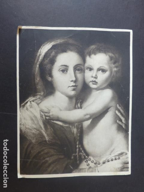 Collezionismo: NUESTRA SE&Ntilde;ORA DEL ROSARIO DE MURILLO ANTIGUA LITOGRAFIA 12X 15,5 CMTS
