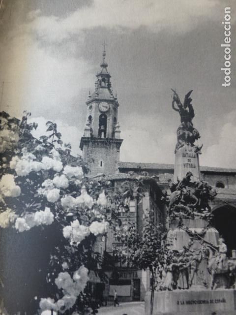Collecting paper: VITORIA ALAVA PLAZA DE LA VIRGEN BLANCA ANTIGUA LAMINA HUECOGRABADO