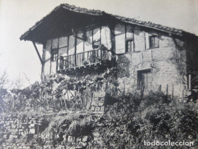 Colecionismo: VALLE DE AYALA ALAVA CASERIO ANTIGUA LAMINA HUECOGRABADO
