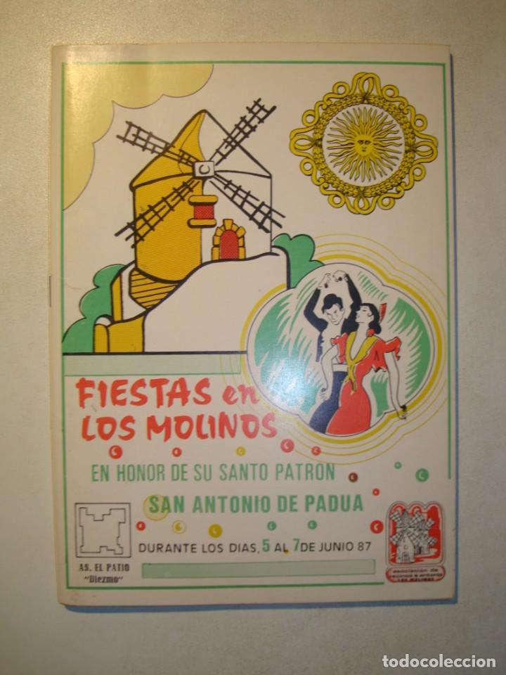 Coleccionismo: PROGRAMA FIESTAS EN LOS MOLINOS ALMER&Iacute;A EN HONOR A SU PATR&Oacute;N SAN ANTONIO DE PADUA JUNIO 1987