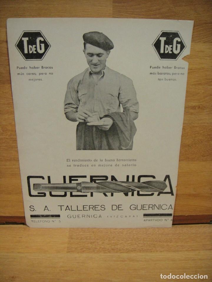 Collezionismo: talleres de guernica s. a. - publicidad en prensa a&ntilde;o 1939