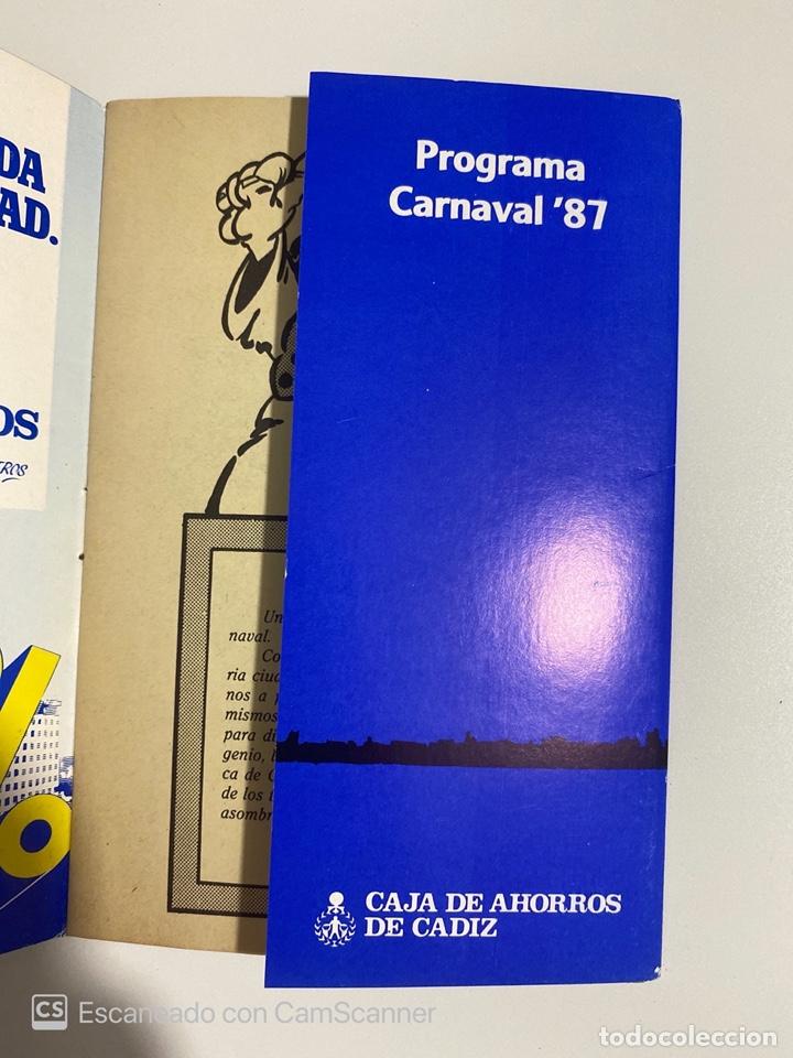 Coleccionismo: CARNAVAL DE CADIZ. PROGRAMA DEL CARNAVAL DE CADIZ 1987. - Foto 3