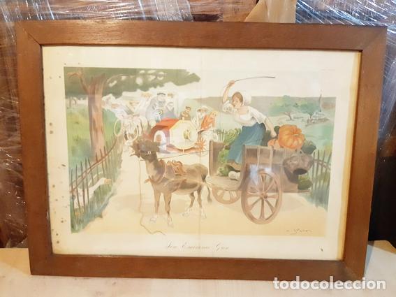 Coleccionismo: ANTIGUA L&Aacute;MINA ANTIGUA DE UN AUTOMOVIL. LA EMINENCE GRISE. DIBUJO DE V. SPAHN