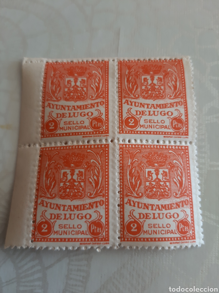 Collezionismo: LUGO AYUNTAMIENTO SELLOS MUNICIPALES 2 PESETAS