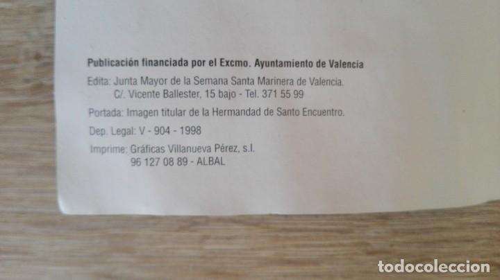 Coleccionismo: PROGRAMA DE LA SEMANA SANTA MARINERA DE VALENCIA-A&Ntilde;O 1998. - Foto 3
