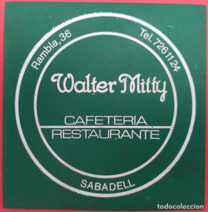 Coleccionismo: POSAVASOS - CAFETERIA RESTAURANTE WALTER MITTY (SABADELL) A&Ntilde;OS 80
