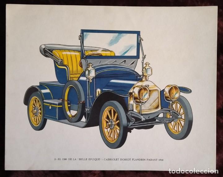 Coleccionismo: AUTOMOBILIA / L&Aacute;MINA (LITOGRAF&Iacute;A) / *COCHES ANTIGUOS*. PUBLICIDAD AL DORSO. A&Ntilde;OS 50/60 (SIGLO XX)