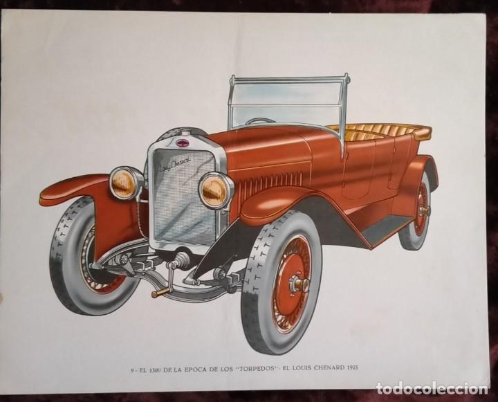 Coleccionismo: AUTOMOBILIA / L&Aacute;MINA (LITOGRAF&Iacute;A) / *COCHES ANTIGUOS*. PUBLICIDAD AL DORSO. A&Ntilde;OS 50/60 (SIGLO XX)