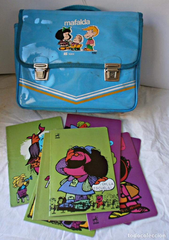 Coleccionismo: cartera plastica escolor mafalda mas regalo libretas